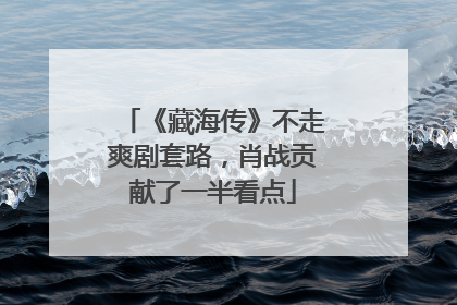 《藏海传》不走爽剧套路，肖战贡献了一半看点