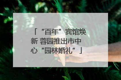 “百年”宾馆焕新 蓉园推出市中心“园林婚礼”