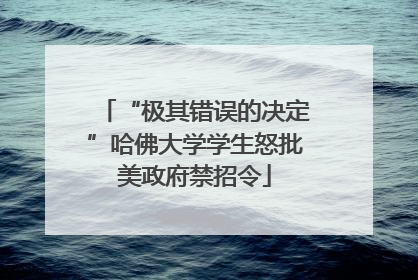 “极其错误的决定”哈佛大学学生怒批美政府禁招令
