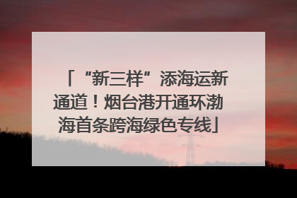 “新三样”添海运新通道！烟台港开通环渤海首条跨海绿色专线