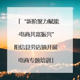 “新阶聚力赋能·电商共富振兴”阳信县劳店镇开展电商专题培训