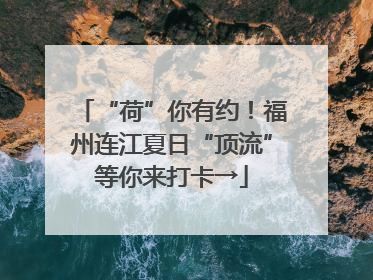 “荷”你有约！福州连江夏日“顶流”等你来打卡→