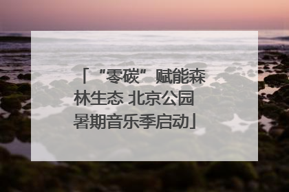“零碳”赋能森林生态 北京公园暑期音乐季启动