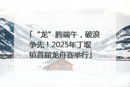 “龙”腾端午，破浪争先！2025年丁堰镇首届龙舟赛举行
