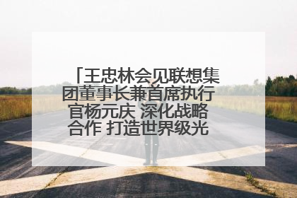王忠林会见联想集团董事长兼首席执行官杨元庆 深化战略合作 打造世界级光电子信息产业集群