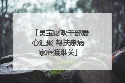 灵宝财政干部爱心汇聚 帮扶患病家庭渡难关
