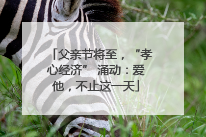 父亲节将至，“孝心经济” 涌动：爱他，不止这一天