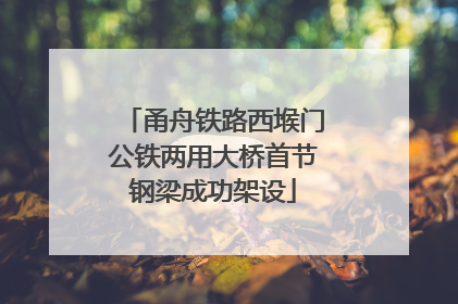 甬舟铁路西堠门公铁两用大桥首节钢梁成功架设