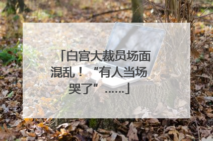 白宫大裁员场面混乱！“有人当场哭了”……