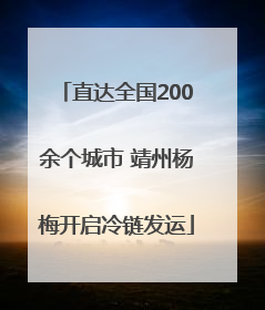 直达全国200余个城市 靖州杨梅开启冷链发运