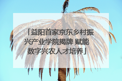 益阳首家京东乡村振兴产业学院揭牌 赋能数字兴农人才培养