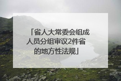 省人大常委会组成人员分组审议2件省的地方性法规