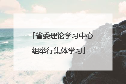 省委理论学习中心组举行集体学习