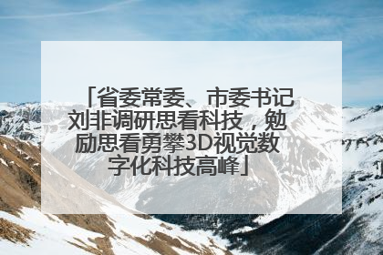省委常委、市委书记刘非调研思看科技，勉励思看勇攀3D视觉数字化科技高峰