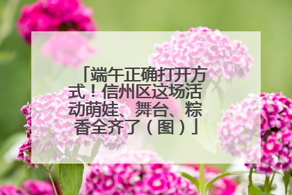 端午正确打开方式！信州区这场活动萌娃、舞台、粽香全齐了（图）