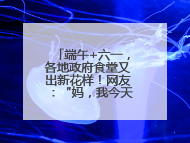 端午+六一，各地政府食堂又出新花样！网友：“妈，我今天不回家吃了”