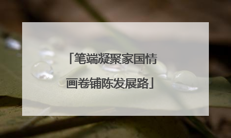 笔端凝聚家国情  画卷铺陈发展路