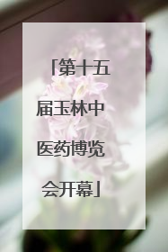 第十五届玉林中医药博览会开幕