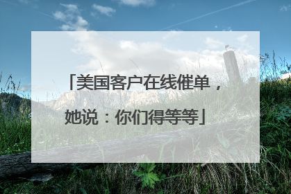 美国客户在线催单，她说：你们得等等