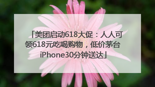 美团启动618大促：人人可领618元吃喝购物，低价茅台iPhone30分钟送达