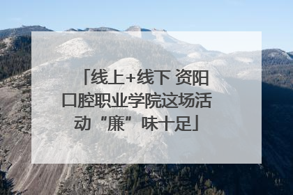 线上+线下 资阳口腔职业学院这场活动“廉”味十足