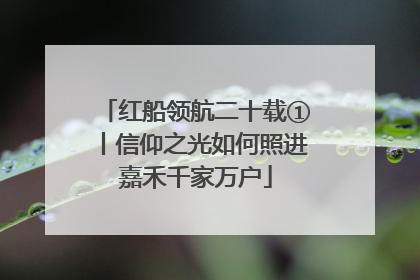 红船领航二十载①丨信仰之光如何照进嘉禾千家万户