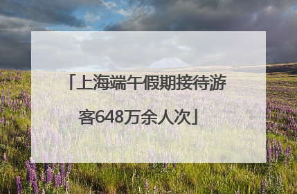 上海端午假期接待游客648万余人次