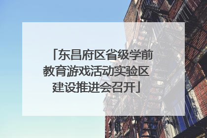东昌府区省级学前教育游戏活动实验区建设推进会召开