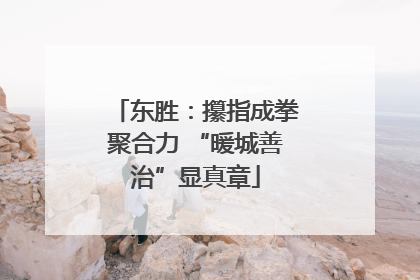 东胜：攥指成拳聚合力 “暖城善治”显真章
