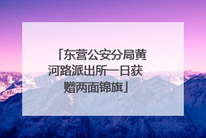 东营公安分局黄河路派出所一日获赠两面锦旗