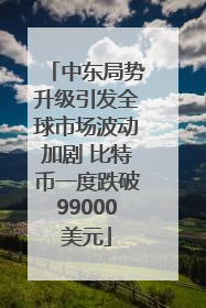 中东局势升级引发全球市场波动加剧 比特币一度跌破99000美元