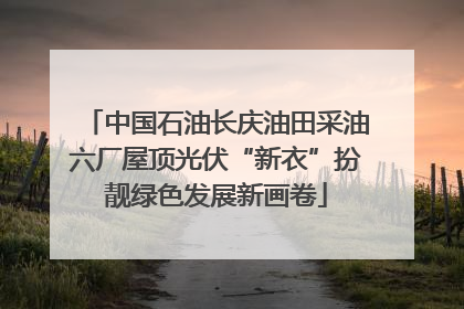 中国石油长庆油田采油六厂屋顶光伏“新衣”扮靓绿色发展新画卷