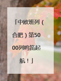 中欧班列（合肥）第5000列鸣笛起航！
