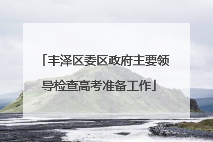丰泽区委区政府主要领导检查高考准备工作