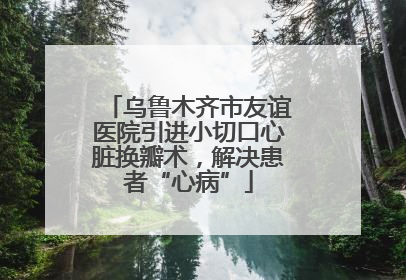 乌鲁木齐市友谊医院引进小切口心脏换瓣术，解决患者“心病”