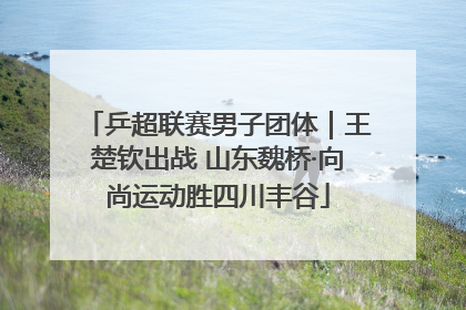 乒超联赛男子团体｜王楚钦出战 山东魏桥·向尚运动胜四川丰谷