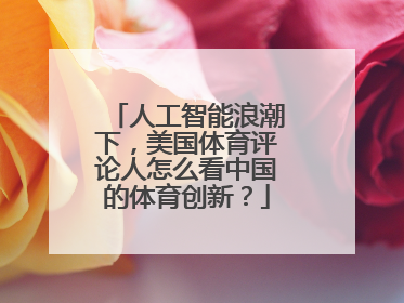 人工智能浪潮下，美国体育评论人怎么看中国的体育创新？