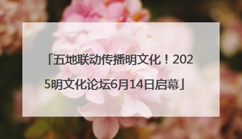 五地联动传播明文化！2025明文化论坛6月14日启幕