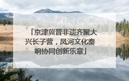 京津冀晋非遗齐聚大兴长子营，凤河文化奏响协同创新乐章