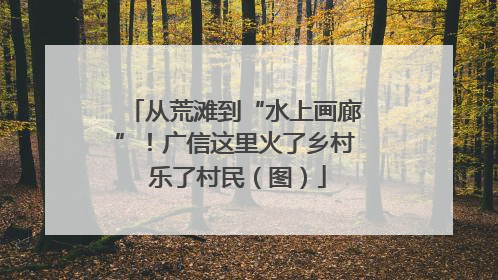 从荒滩到“水上画廊”！广信这里火了乡村 乐了村民（图）
