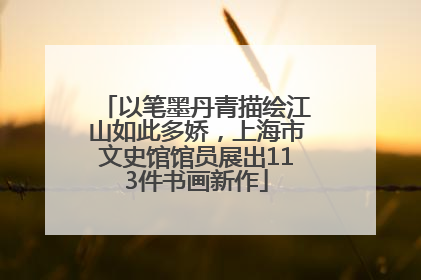 以笔墨丹青描绘江山如此多娇，上海市文史馆馆员展出113件书画新作