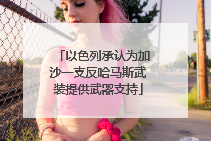 以色列承认为加沙一支反哈马斯武装提供武器支持