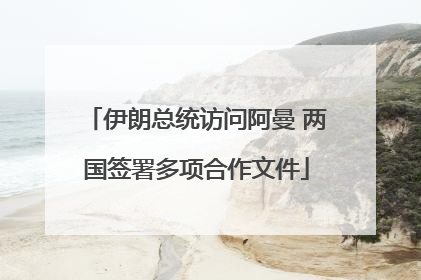 伊朗总统访问阿曼 两国签署多项合作文件