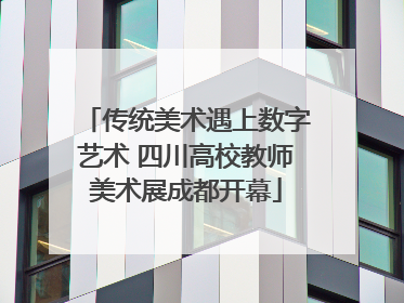 传统美术遇上数字艺术 四川高校教师美术展成都开幕