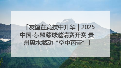 友谊在竞技中升华｜2025中国-东盟藤球邀请赛开赛 贵州惠水燃动“空中芭蕾”