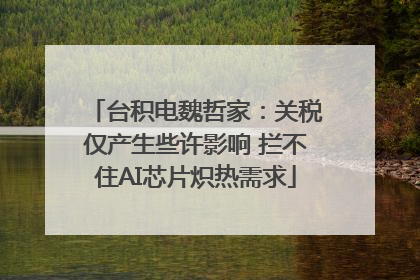 台积电魏哲家：关税仅产生些许影响 拦不住AI芯片炽热需求