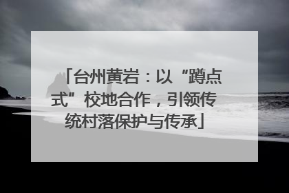 台州黄岩：以“蹲点式”校地合作，引领传统村落保护与传承