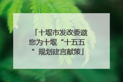 十堰市发改委邀您为十堰“十五五”规划建言献策