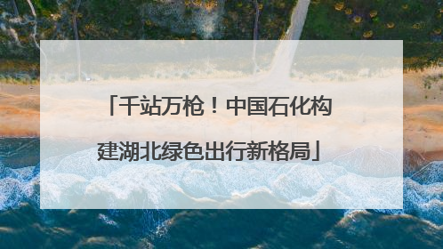 千站万枪！中国石化构建湖北绿色出行新格局
