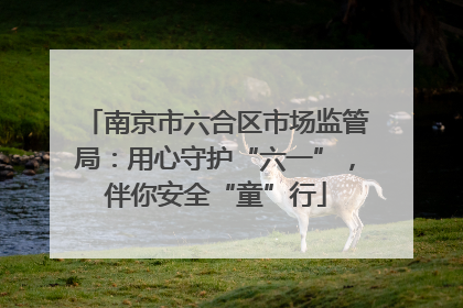南京市六合区市场监管局：用心守护“六一”，伴你安全“童”行